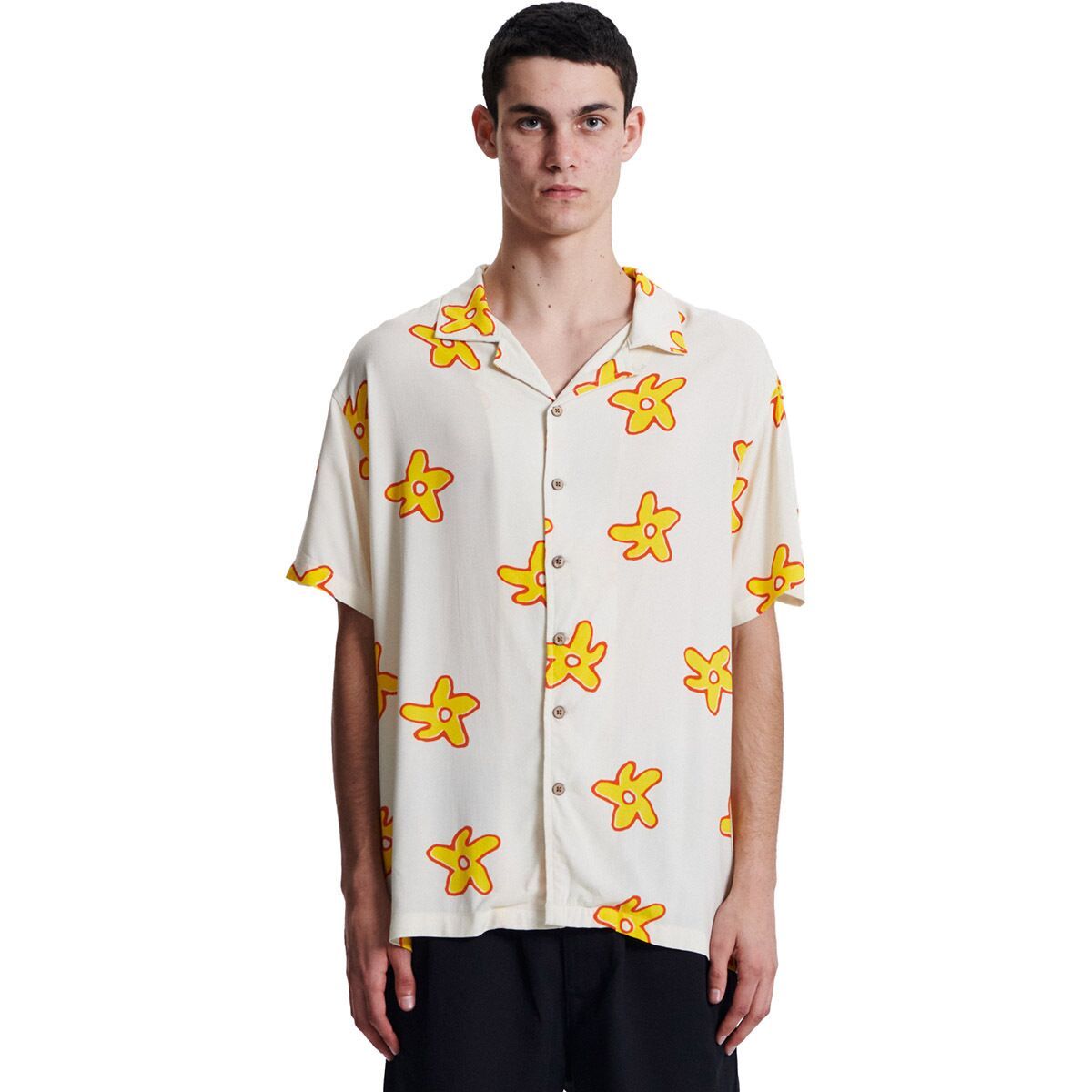 Image of The Critical Slide Society Seeker Short-Sleeve Resort Shirt - Men's White, L