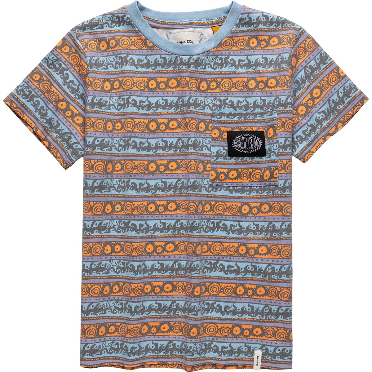 Image of The Critical Slide Society Coggs Stripe T-Shirt - Boys' Powder Blue, 12