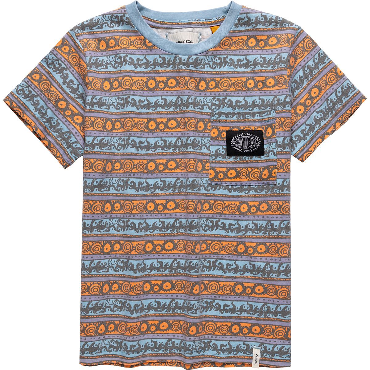 Image of The Critical Slide Society Coggs Stripe T-Shirt - Boys' Powder Blue, 14