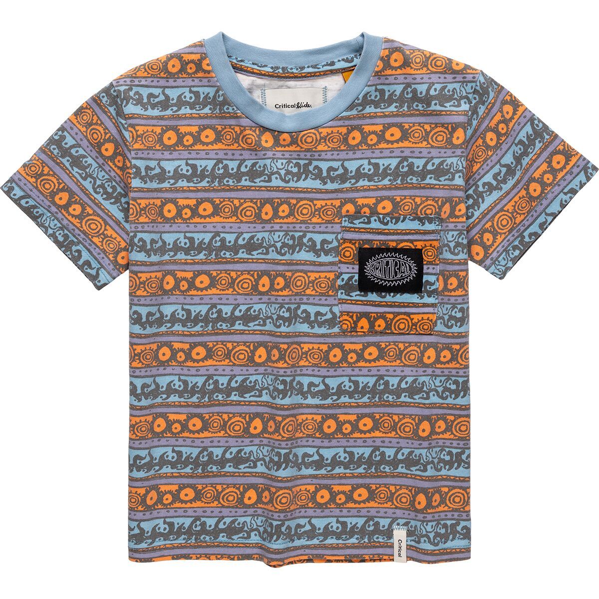 Image of The Critical Slide Society Coggs Stripe T-Shirt - Toddler Boys' Powder Blue, 2