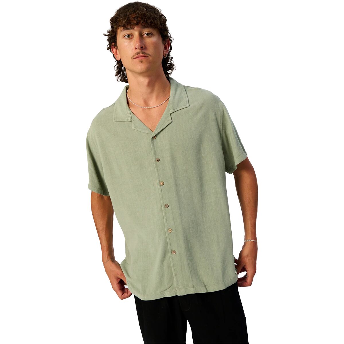 Image of The Critical Slide Society Ernie Resort Shirt - Men's Seagrass, S