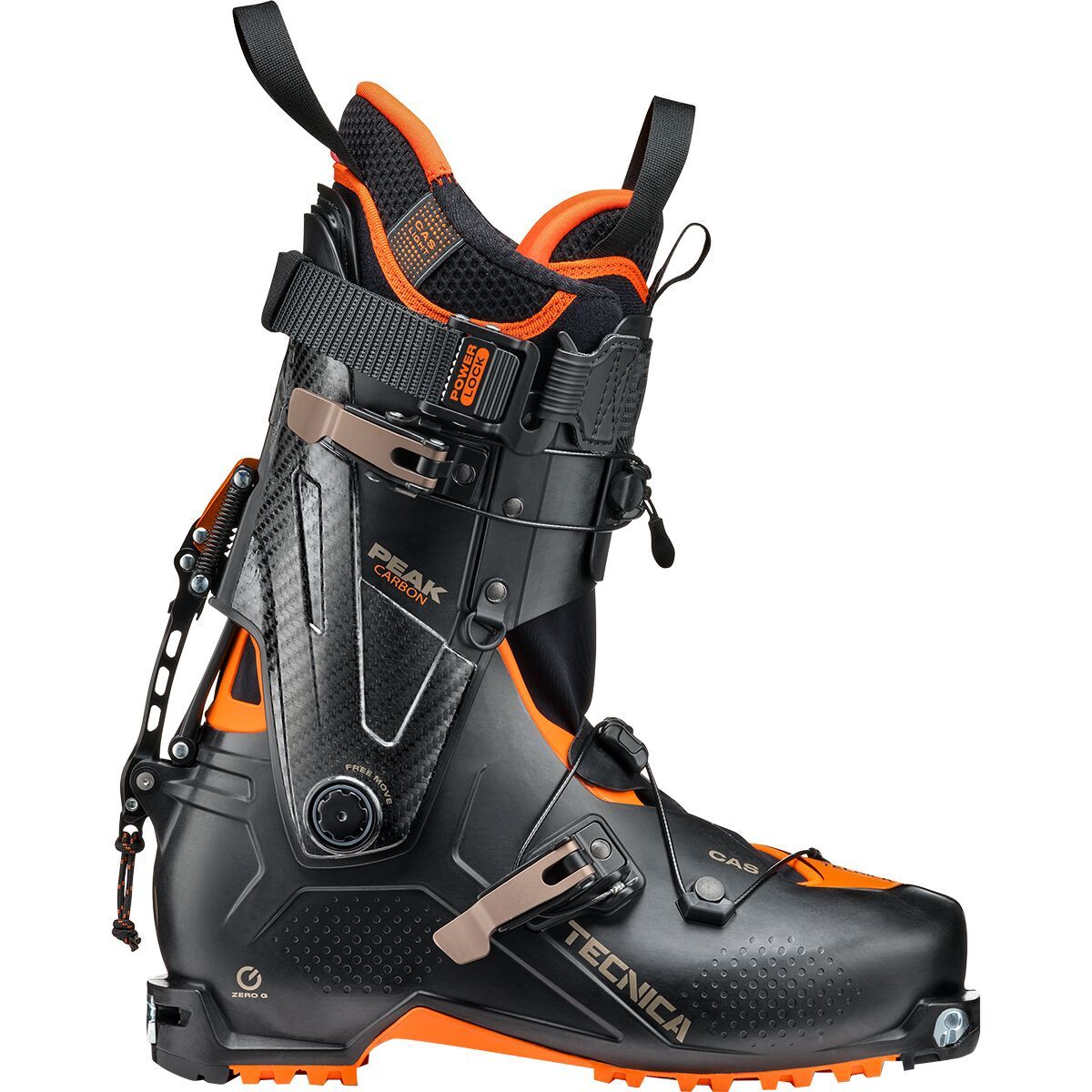 Tecnica Zero G Peak Carbon Boot - 2025 Black/Orange, 30.5