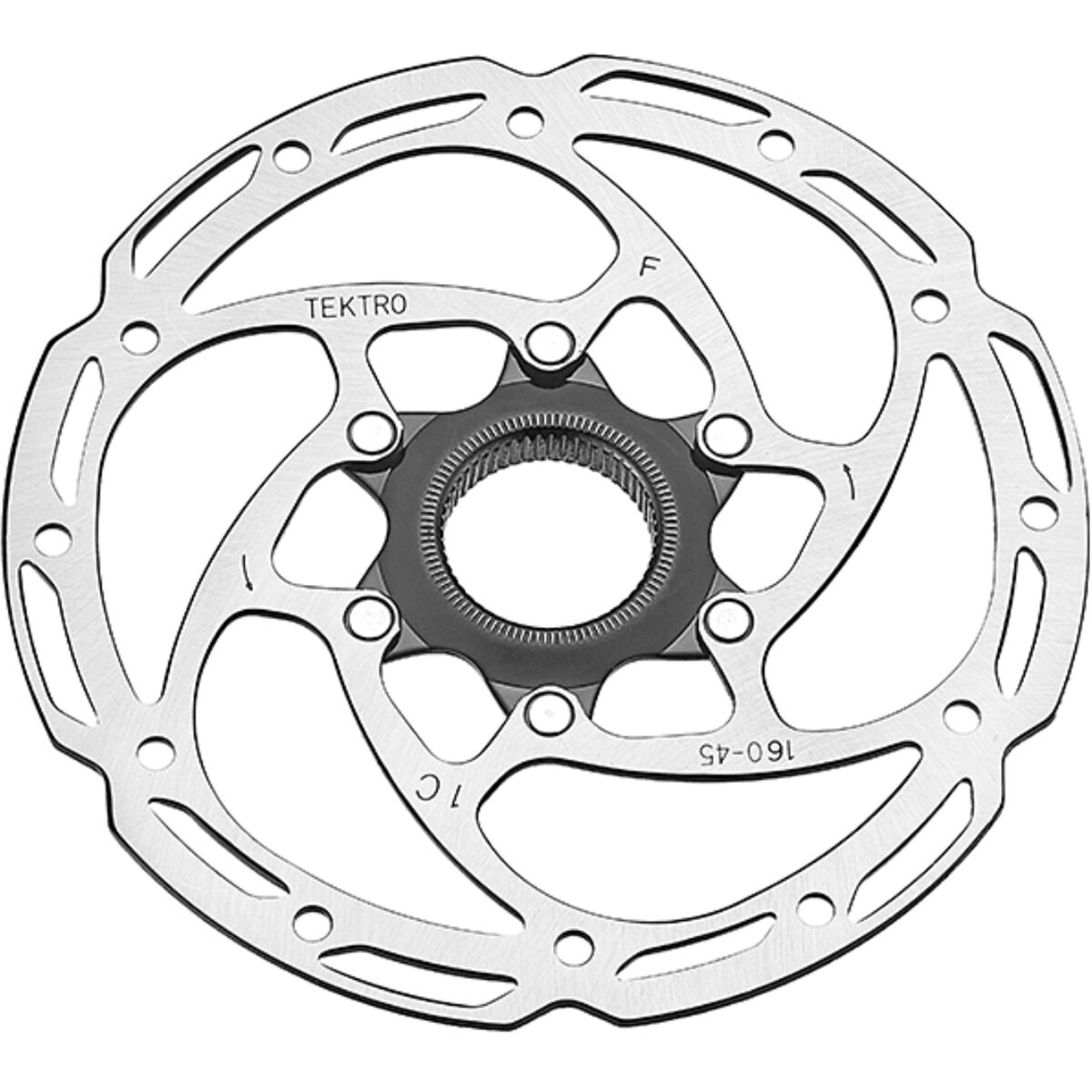 Image of Tektro 2.3mm Disc Brake Rotor - Centerlock Silver, 180mm