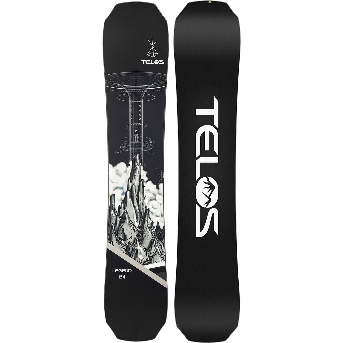 Telos Snowboards Legend Snowboard - 2025 B&W, 146cm