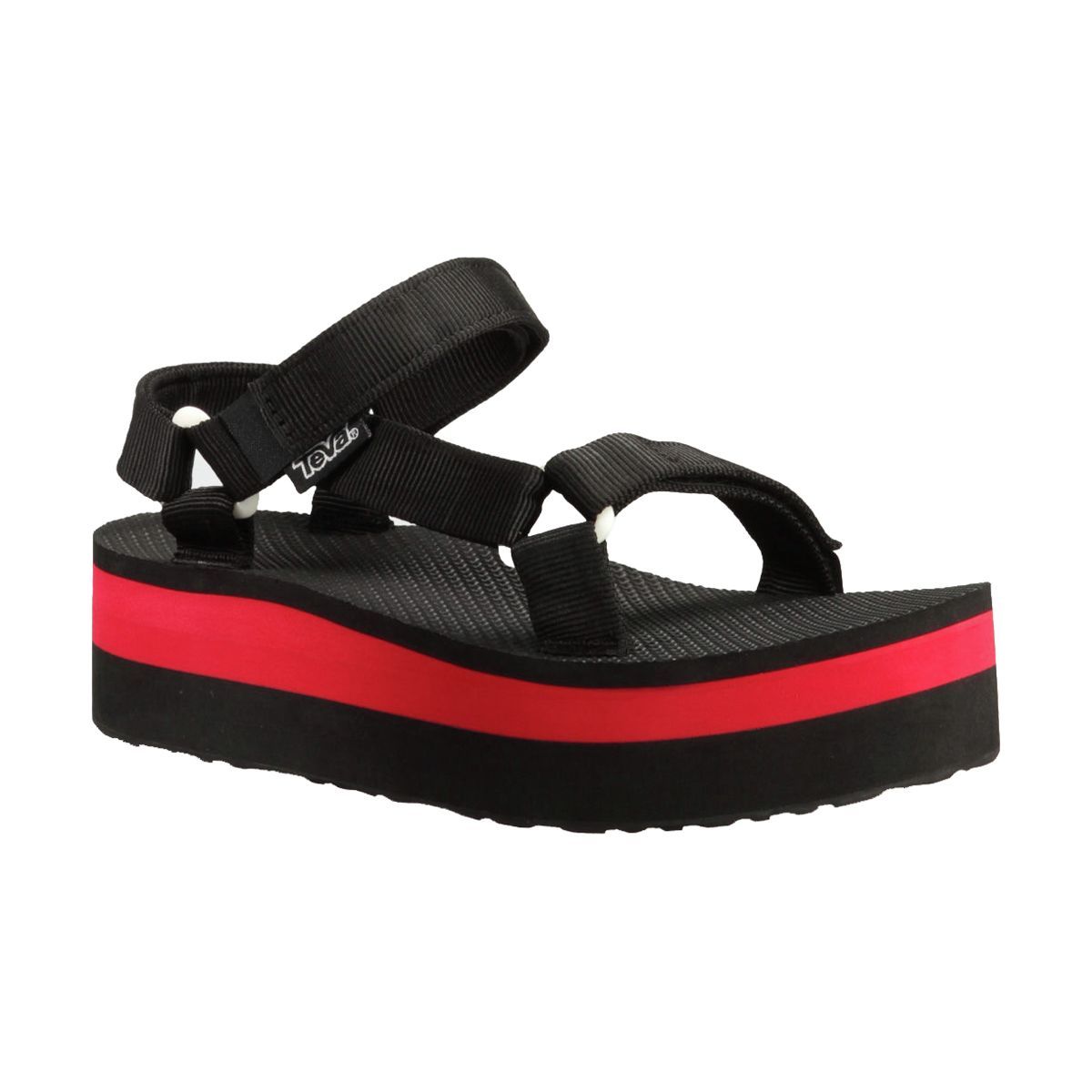 Teva Flatform Universal Sandal - Women's Black/Red, 8.0