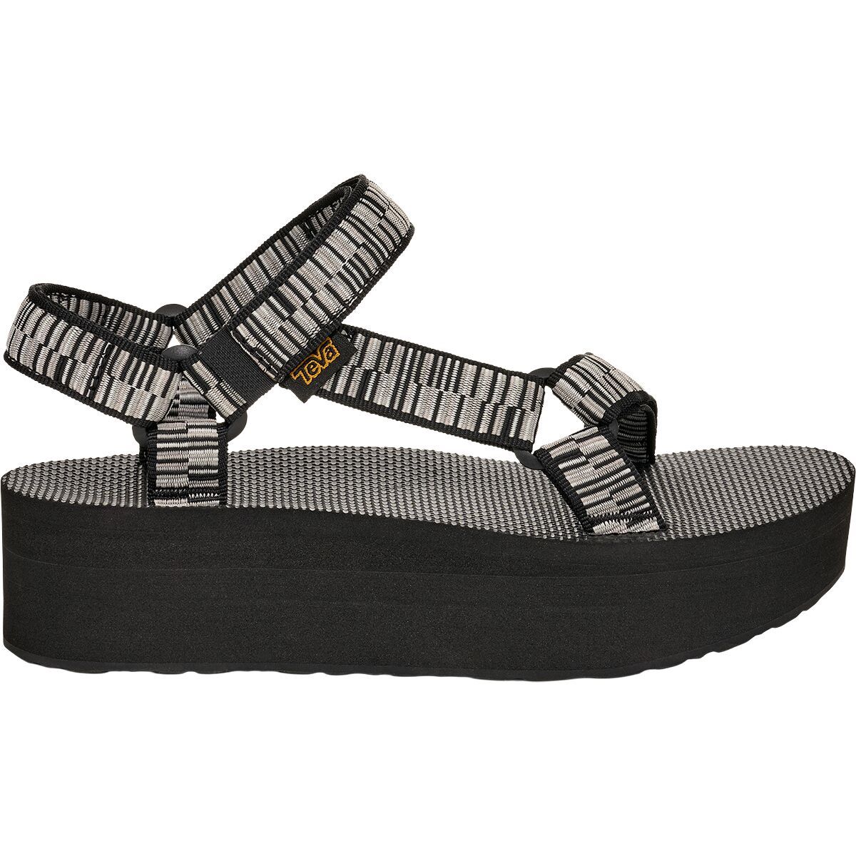 Image of Teva Flatform Universal Sandal - Women's Digit Black/White, 8.0