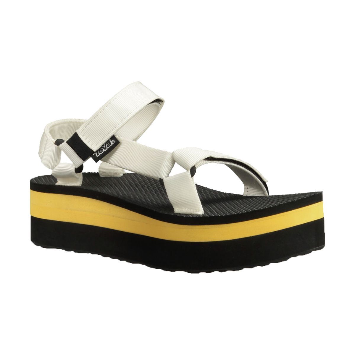 Teva Flatform Universal Sandal - Women's White/Yellow, 7.0