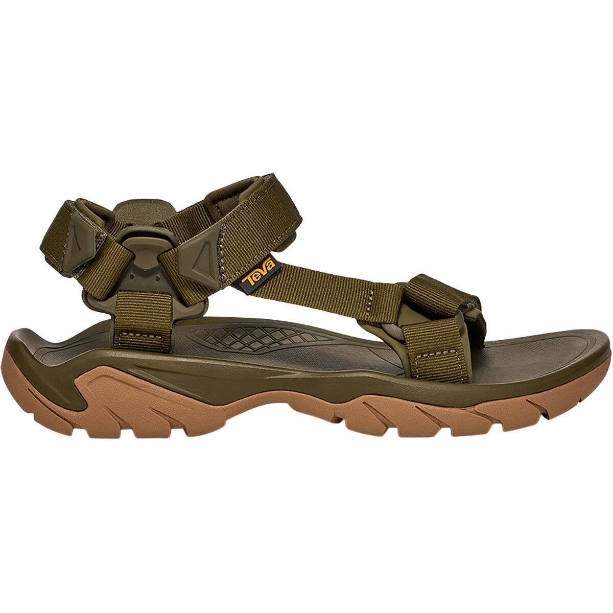 Image of Teva Terra Fi 5 Universal Sandal - Men's Dark Olive/Honey Brown, 11.5