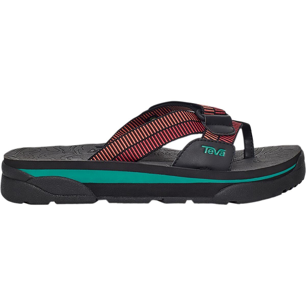 Teva Revive 95 Slide - Women's Black/Rococco Red, 10.0
