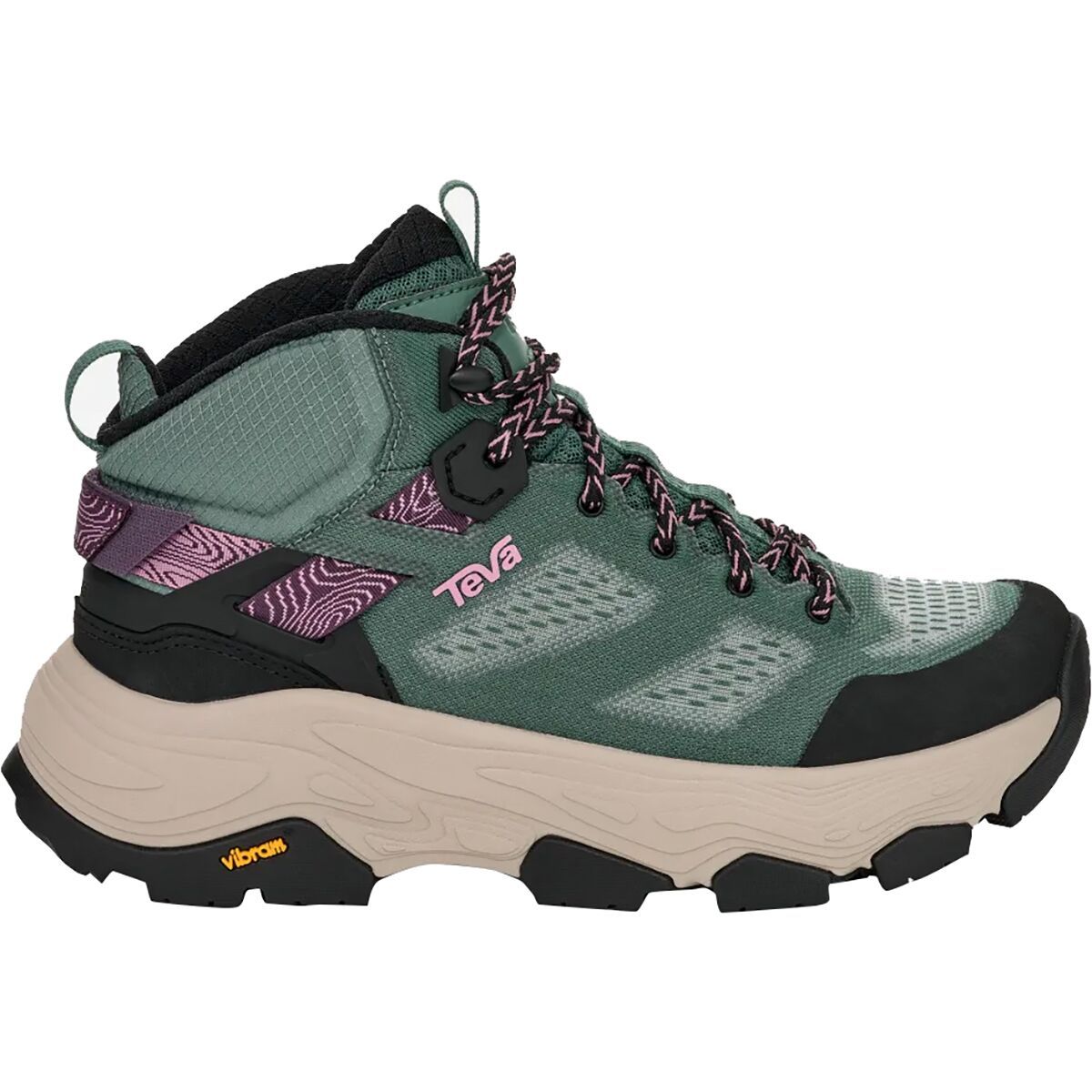 Image of Teva Grandview Max Vent Hiking Boot - Women's Silver Pine/Eggplant Purple, 8.5