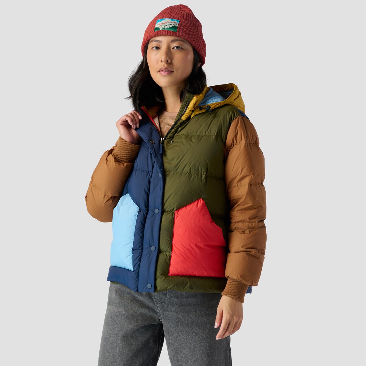 The Great Outdoors The Great Outdoors The Down Polar Puffer - Women's Appalachian Colorblock, L