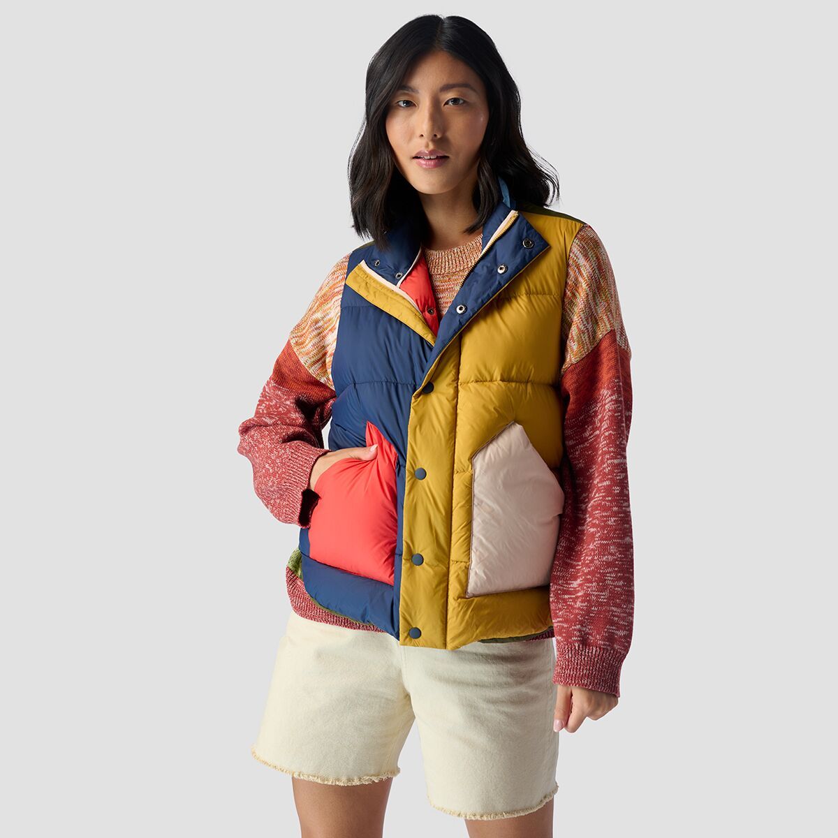 The Great Outdoors The Down Polar Vest - Women's Appalachian Colorblock, L