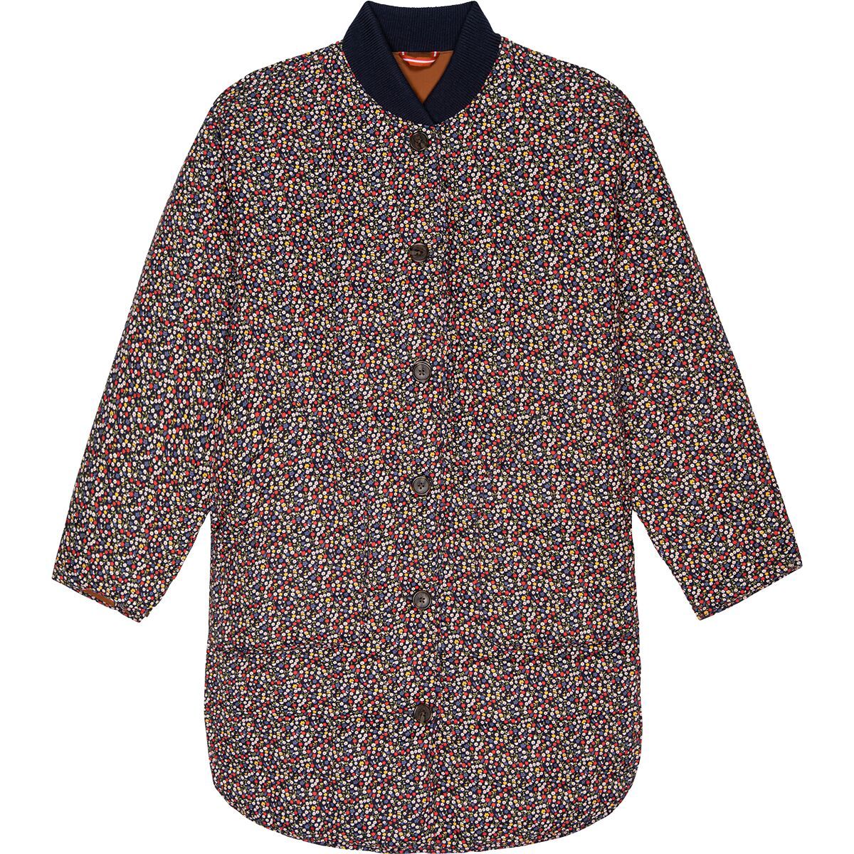 Image of The Great Outdoors The Reversible Down Treeline Puffer - Women's Midnight Floral & Copper, L