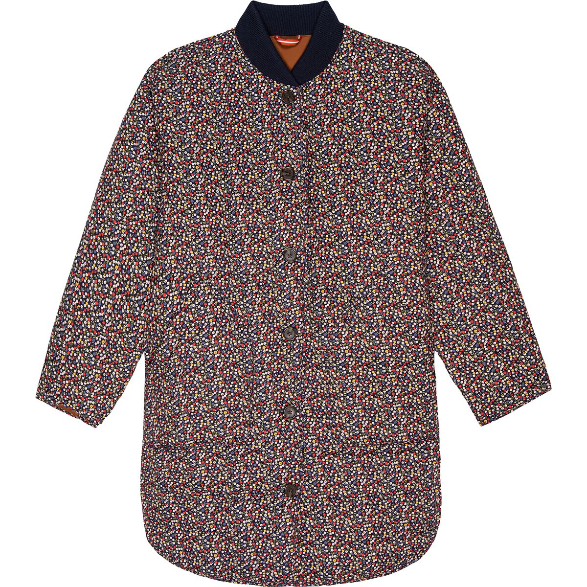 Image of The Great Outdoors The Reversible Down Treeline Puffer - Women's Midnight Floral & Copper, M