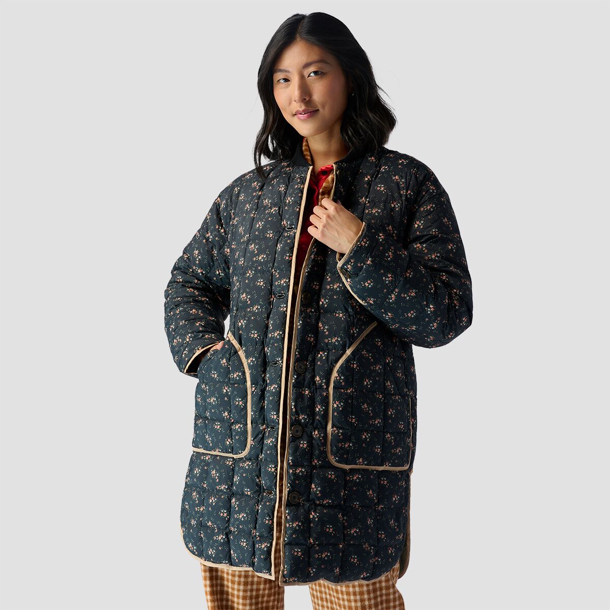 The Great Outdoors The Great Outdoors The Reversible Down Treeline Puffer - Women's Midnight Floral & Copper, XL