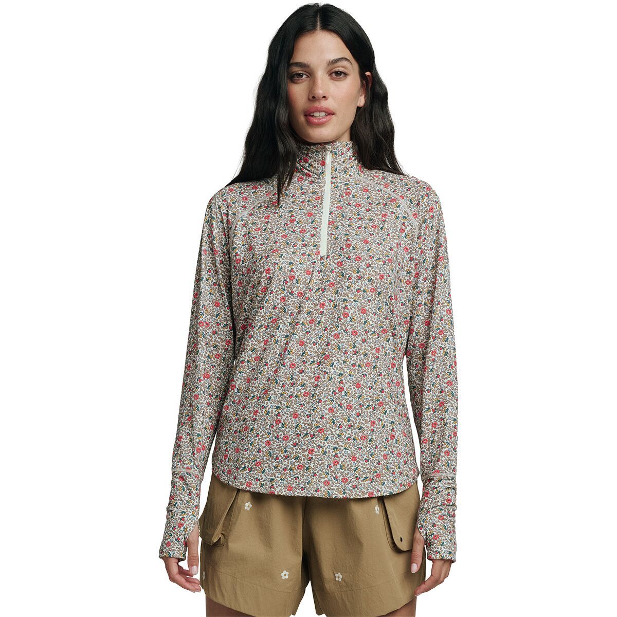 Image of The Great Outdoors The 1/4-Zip Trail Pullover - Women's Sprouting Floral, S