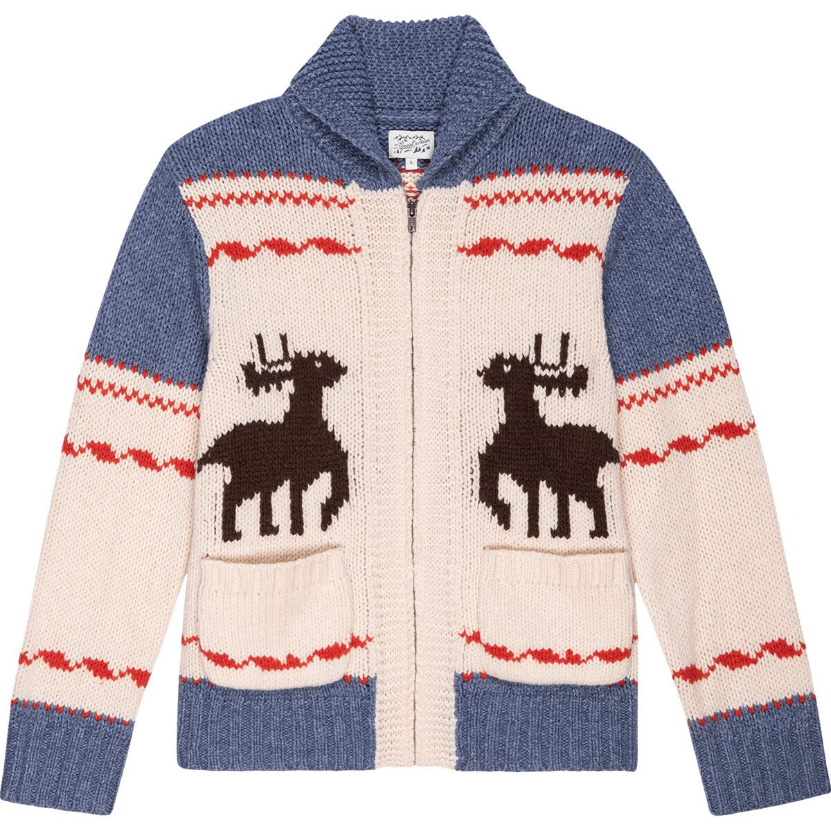 Image of The Great Outdoors The Shawl Collar Full Zip Sweater - Women's Moose Track Fair Isle, XL