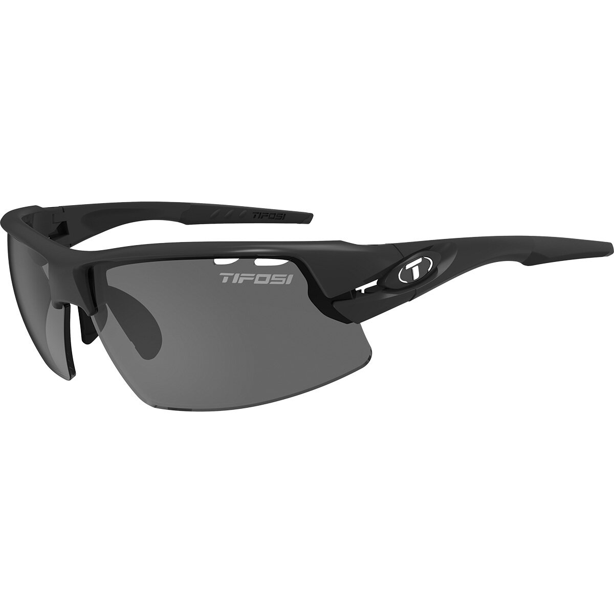 Image of Tifosi Optics Crit Sunglasses Matte Black/Smoke/Ac Red/Clear, One Size