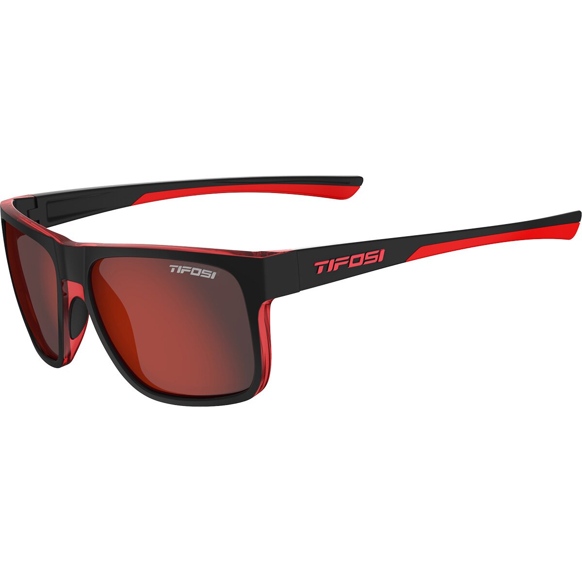 Image of Tifosi Optics Swick Sunglasses Satin/Black Crimson-Smoke Red Lens, One Size