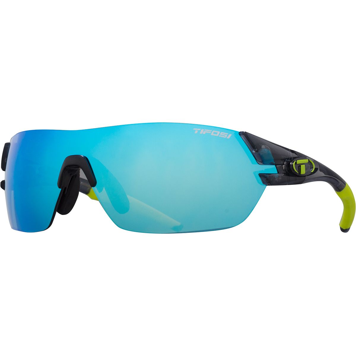 NEW TrackWhite & Black Tifosi Cycling Glasses Bright Blue Lens 