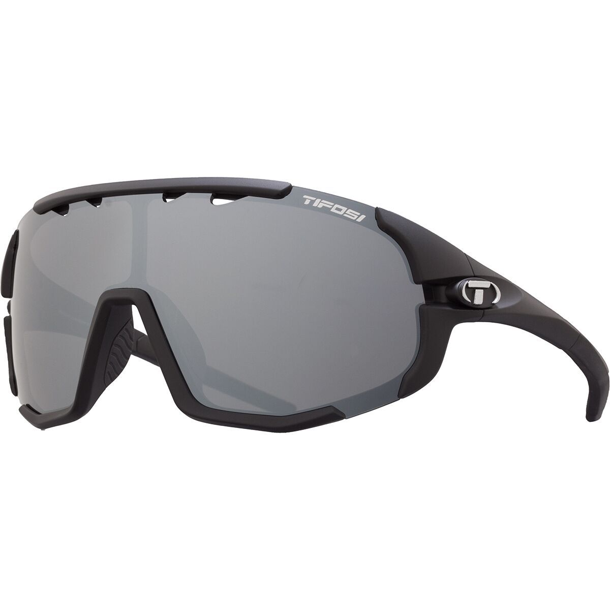 Image of Tifosi Optics Sledge Sunglasses Matte Black/Smoke/AC Red/Clear, One Size