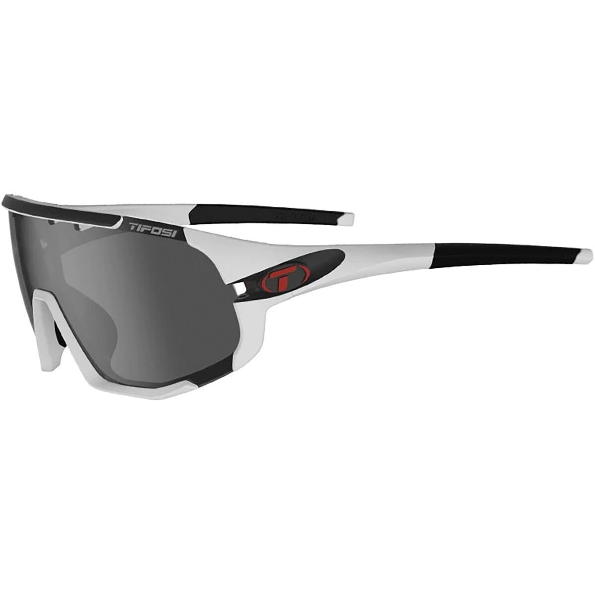 Image of Tifosi Optics Sledge Sunglasses Matte White/Smoke/AC Red/Clear, One Size