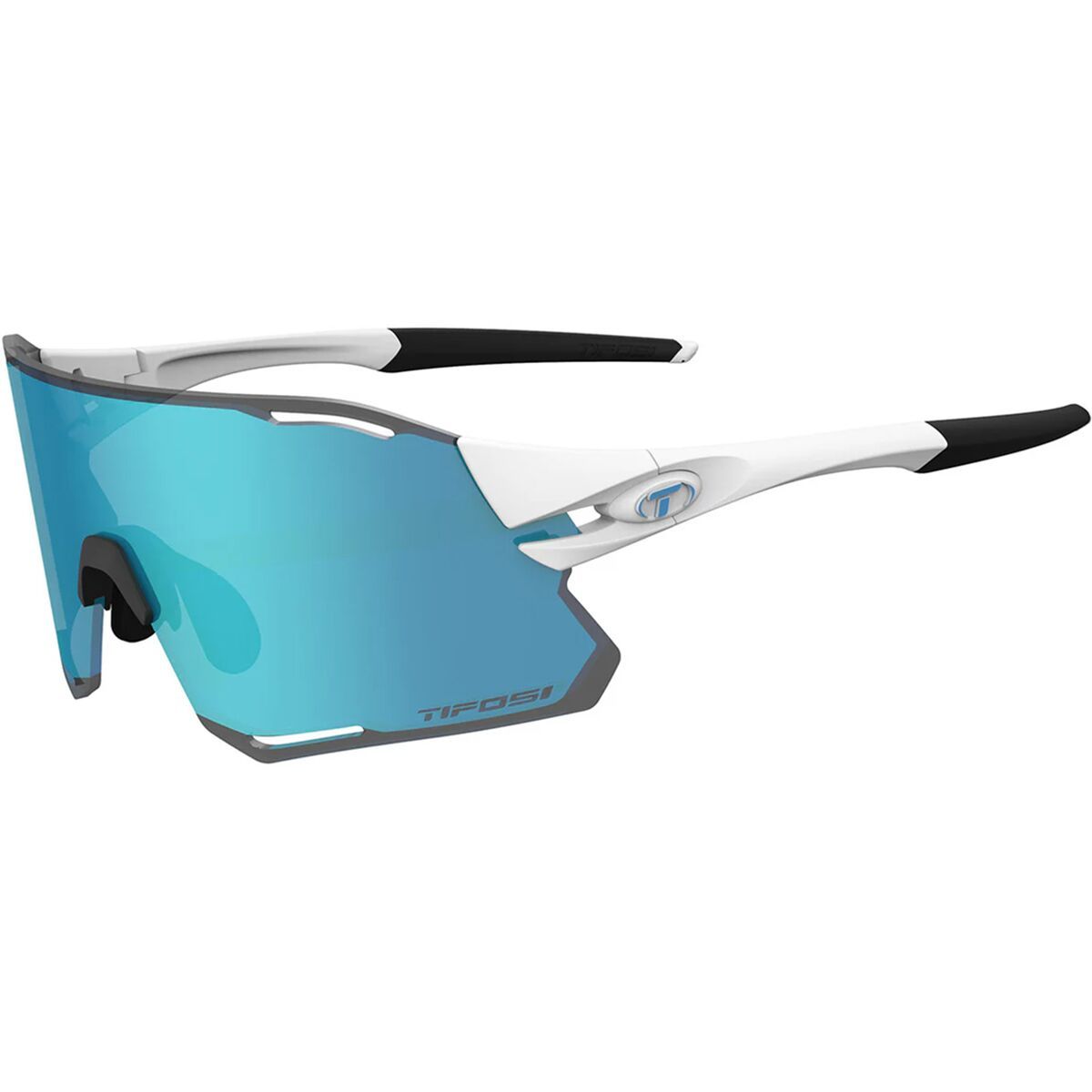 Image of Tifosi Optics Rail Race Interchange Sunglasses Matte White/Clarion Blue/Clear, One Size