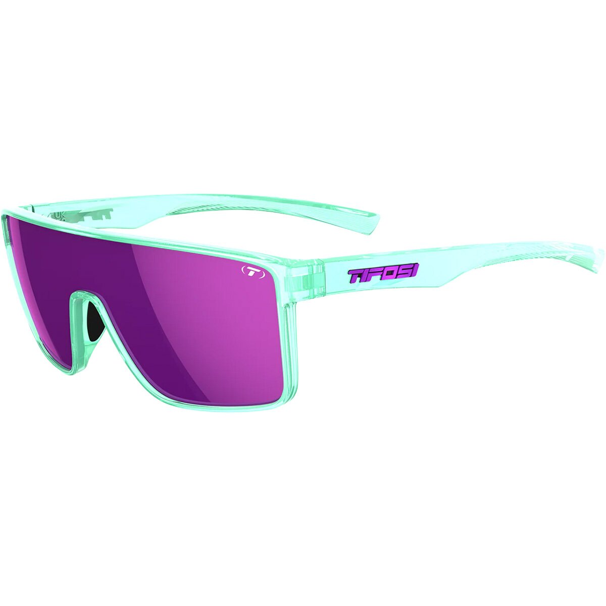 Image of Tifosi Optics Sanctum Sunglasses Aqua Shimmer/Rose Mirror, One Size