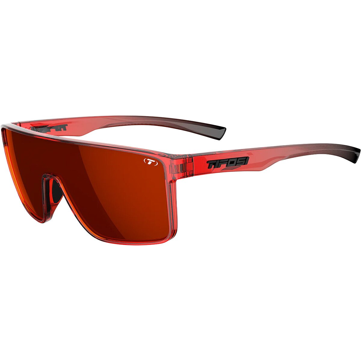 Image of Tifosi Optics Sanctum Sunglasses Crystal Red Fade/Smoke Red, One Size