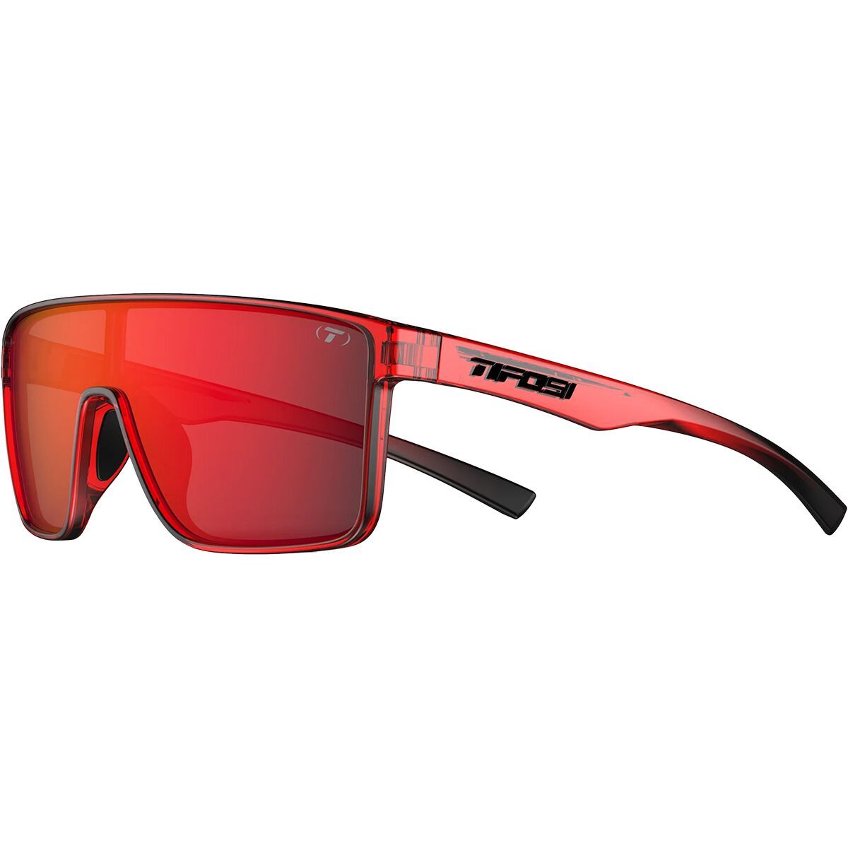 Image of Tifosi Optics Sanctum Sunglasses Crystal Red Fade/Smoke Red, One Size