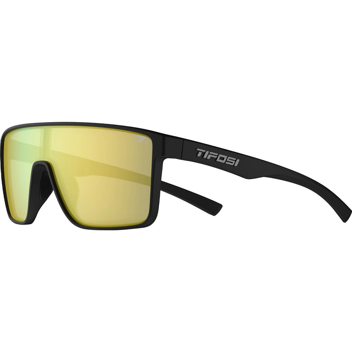 Image of Tifosi Optics Sanctum Sunglasses Matte Black/Smoke Yellow Mirror, One Size