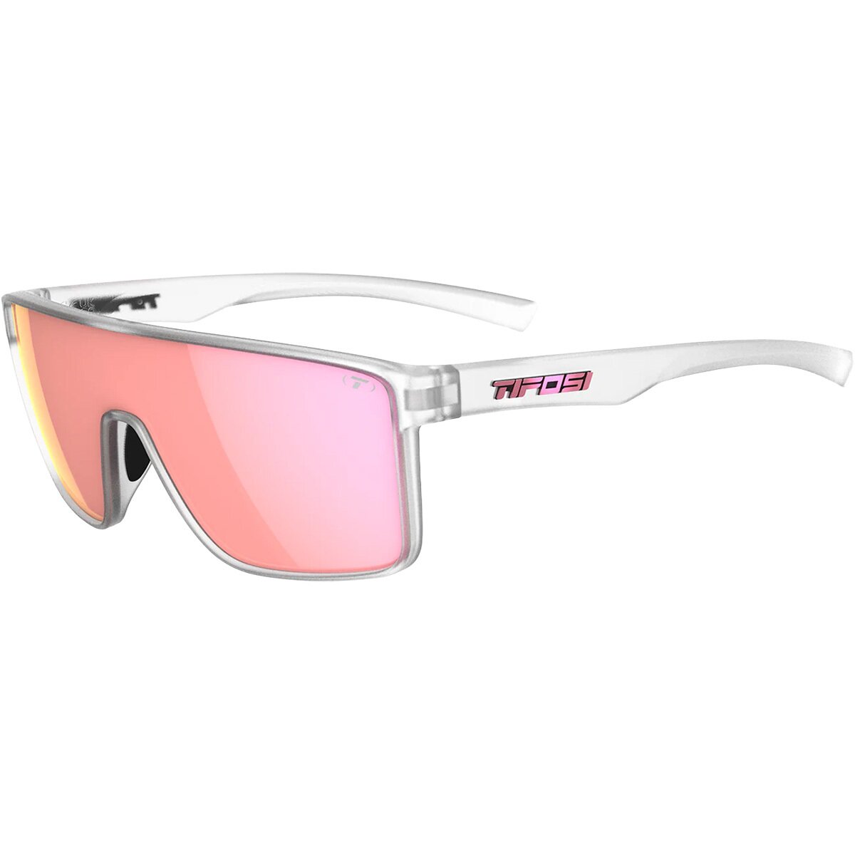 Image of Tifosi Optics Sanctum Sunglasses Satin Clear/Pink Mirror, One Size
