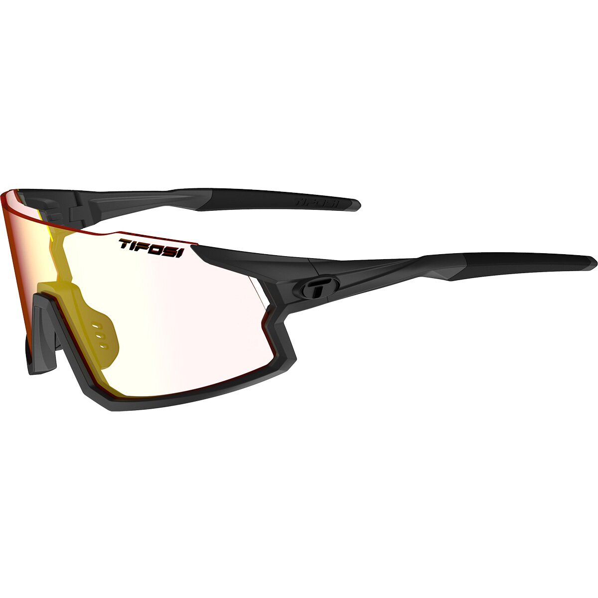 Image of Tifosi Optics Stash Fototec + Interchangeable Sunglasses Matte Gunmetal/Clarion Red Fototec, One Size