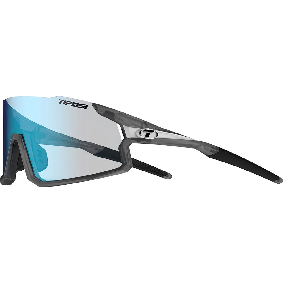Image of Tifosi Optics Stash Fototec + Interchangeable Sunglasses Matte Smoke/Clarion Blue Fototec, One Size