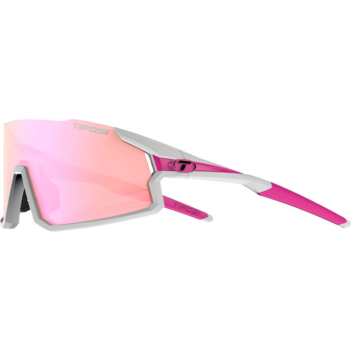 Image of Tifosi Optics Stash Interchangeable Sunglasses Race Pink/Clarion Pink/AC Red/Clear, One Size