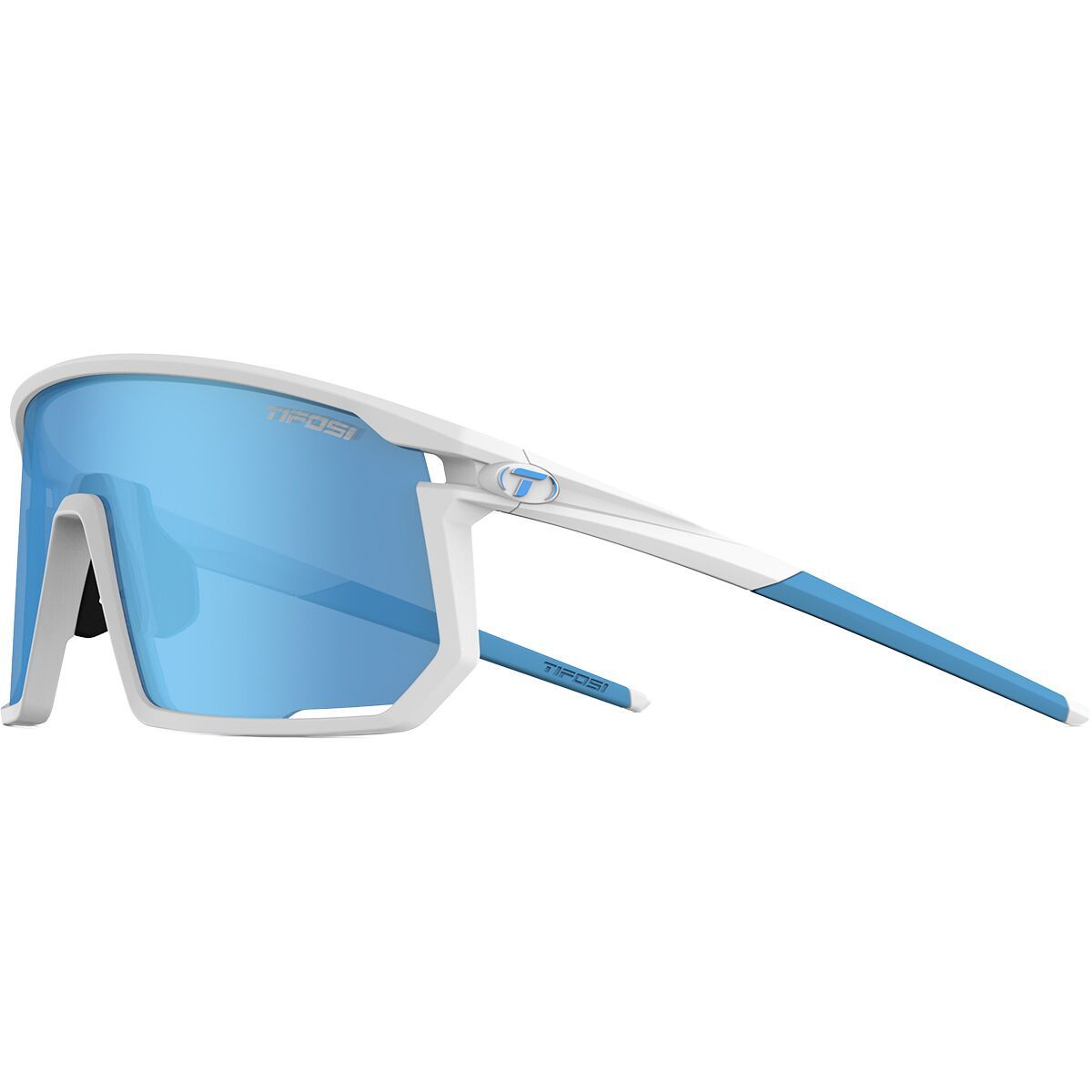 Image of Tifosi Optics Moab Sunglasses Matte White/Clarion Blue/AC Red/Clear, One Size