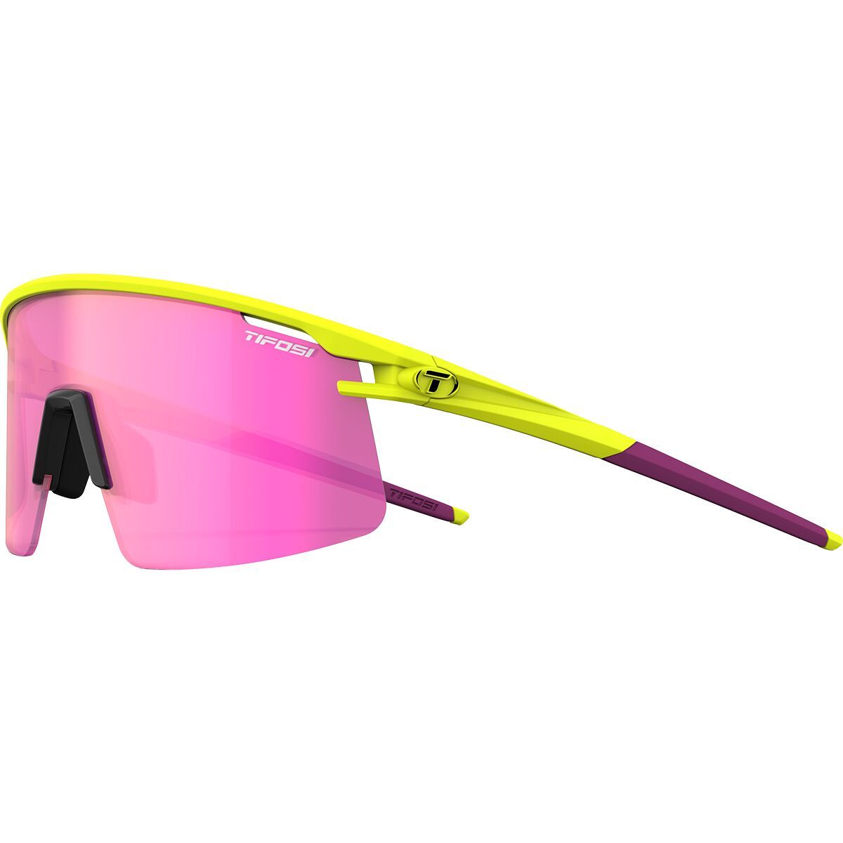 Image of Tifosi Optics Moab Lite Interchangeable Sunglasses Speed Yellow-Clarion Sunset Pink/AC Red, One Size