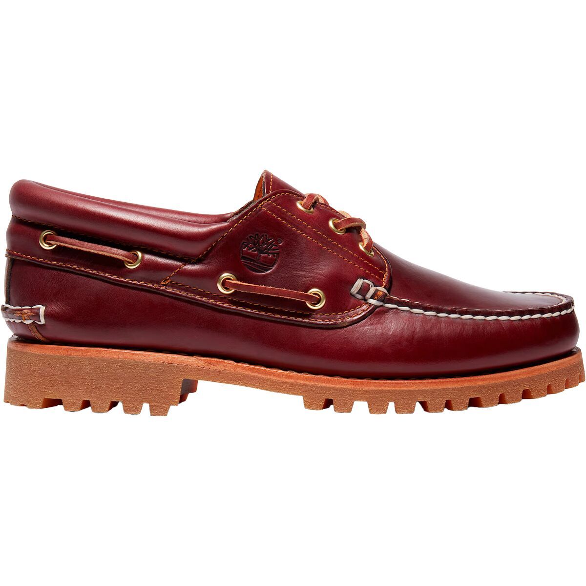 Image of Timberland Authentic Boat Shoe - Men's Burgundy, 8.5