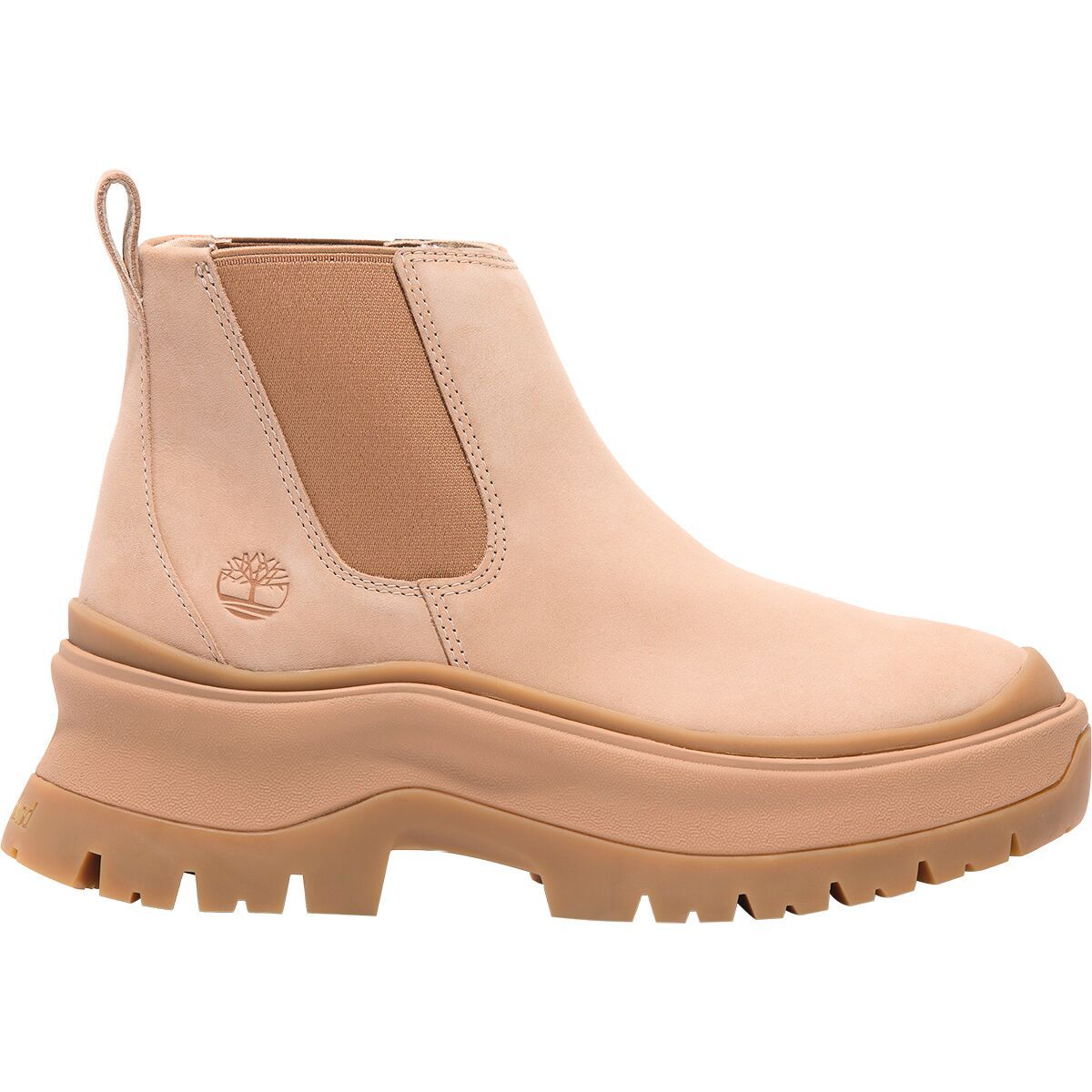 Image of Timberland Roxie Lane Mid Chelsea Boot - Women's Light Beige Nubuck, 6.5