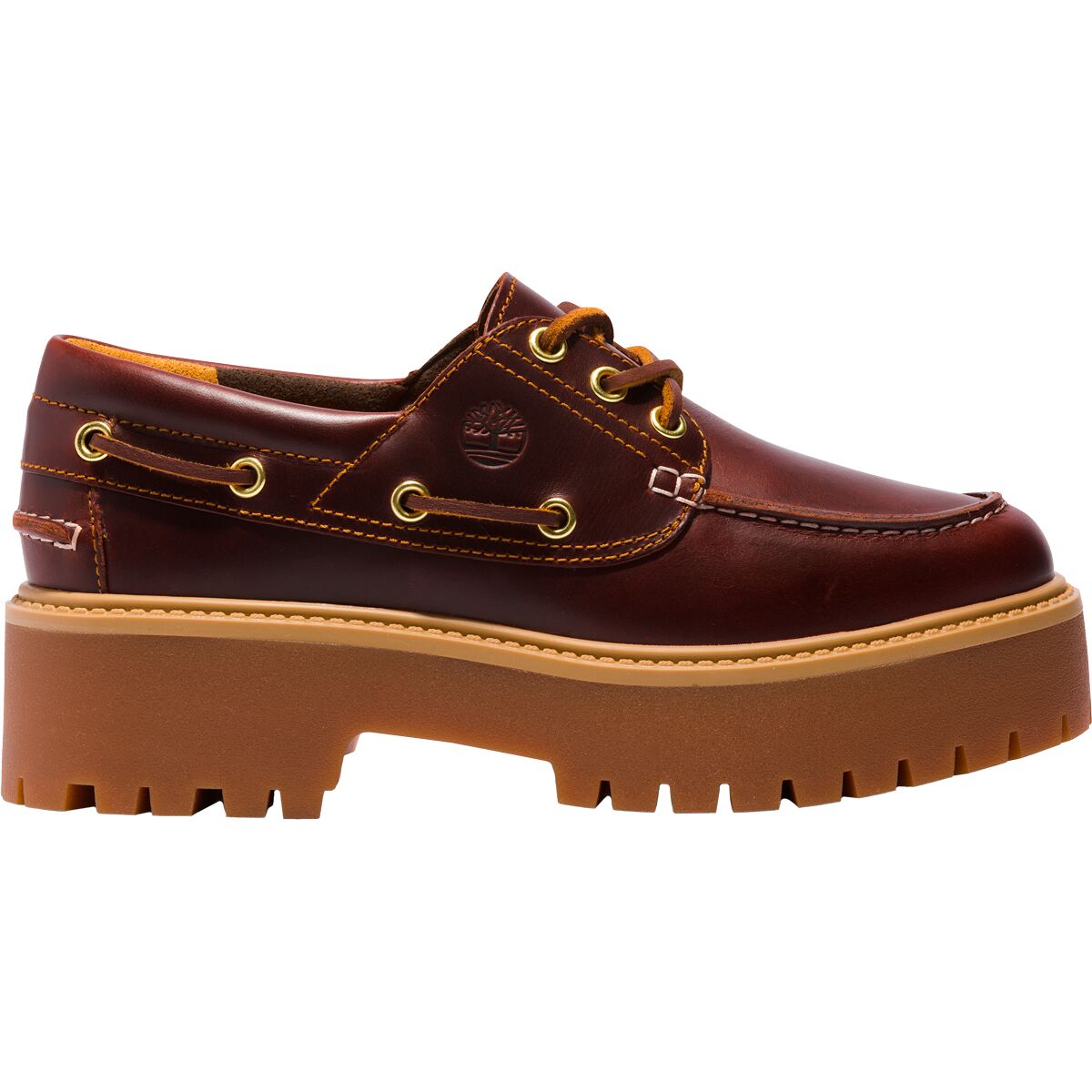 Image of Timberland Stone Street 3 3YE Boat Shoe - Women's Rootbeer, 9.0