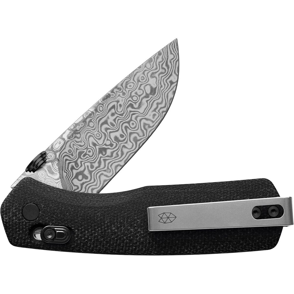 Image of The James Brand The Carter Knife Black/Damascus/Micarta, Straight