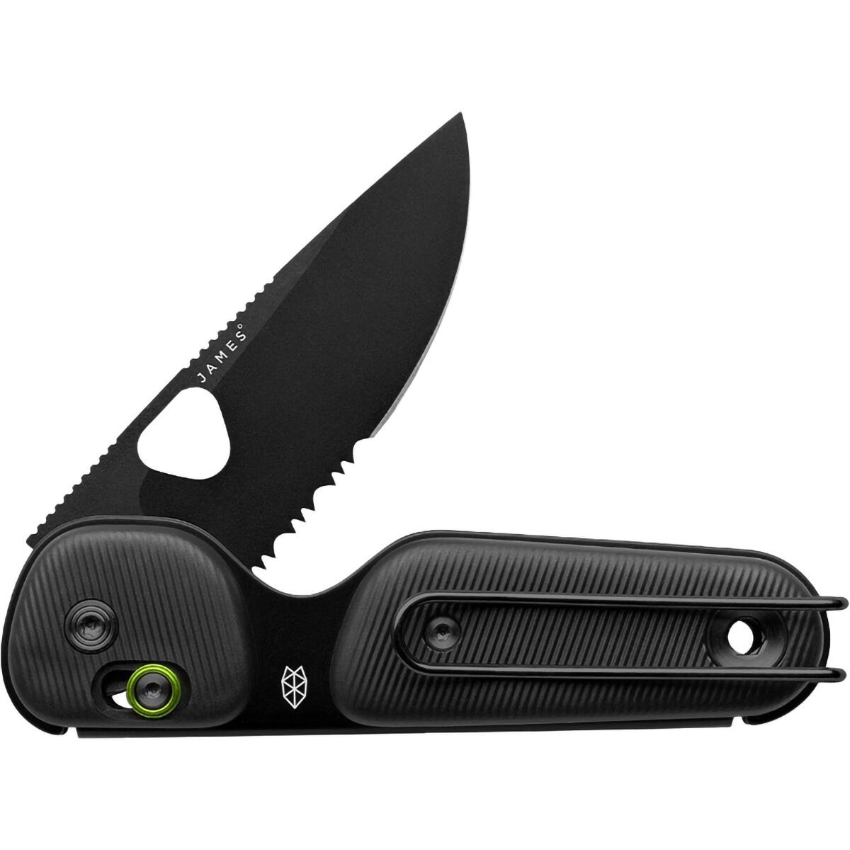 Image of The James Brand The Redstone Knife Black/Black/PP, Serrated