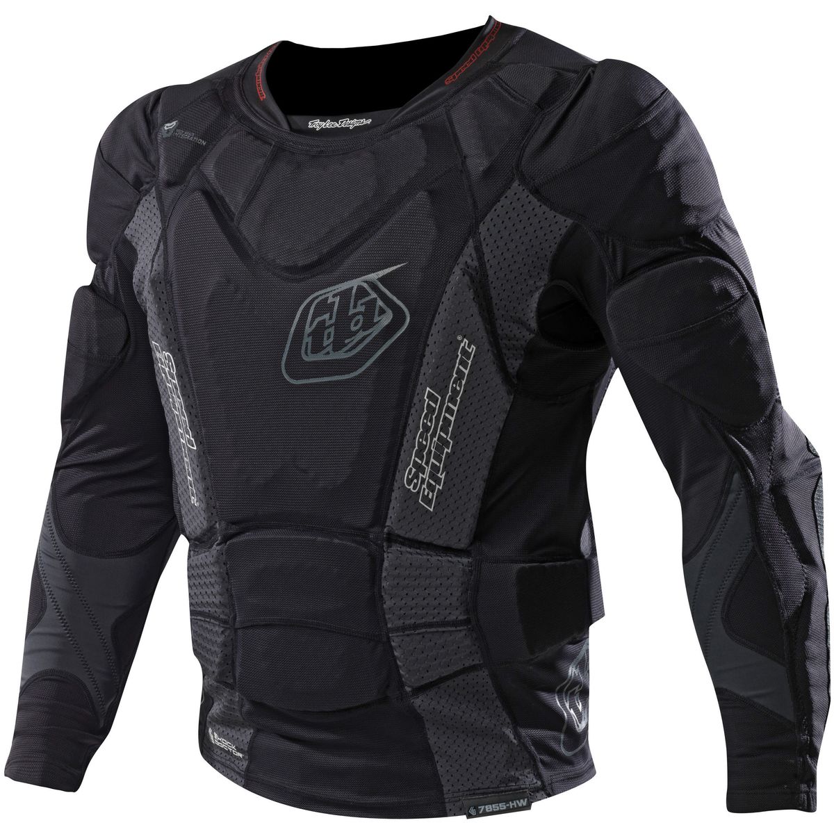Troy Lee Designs Troy Lee Designs 7855 Heavyweight Long-Sleeve Protection Shirt Solid Black, M