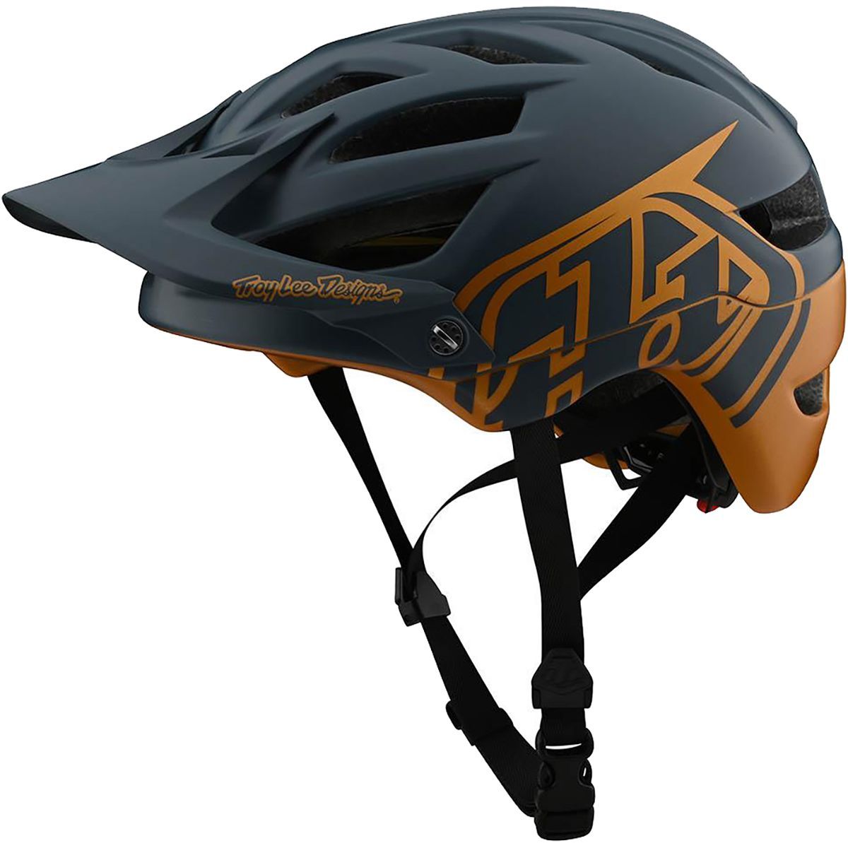 Troy Lee Designs A1 Mips Helmet Classic Gray/Gold, M/L