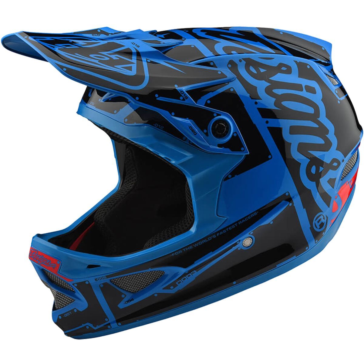 Troy Lee Designs D3 Fiberlite Helmet Factory Ocean, XL