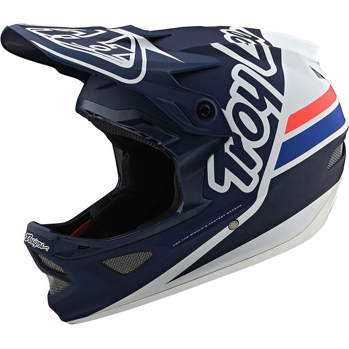 Troy Lee Designs D3 Fiberlite Helmet Silhouette Navy/White, S