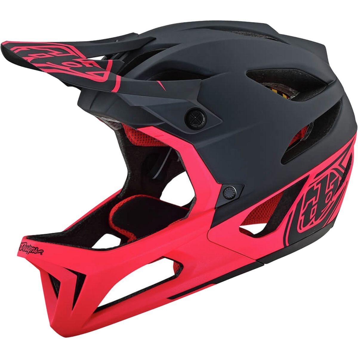Troy Lee Designs Stage Mips Helmet Stealth Black/Pink, XL/XXL