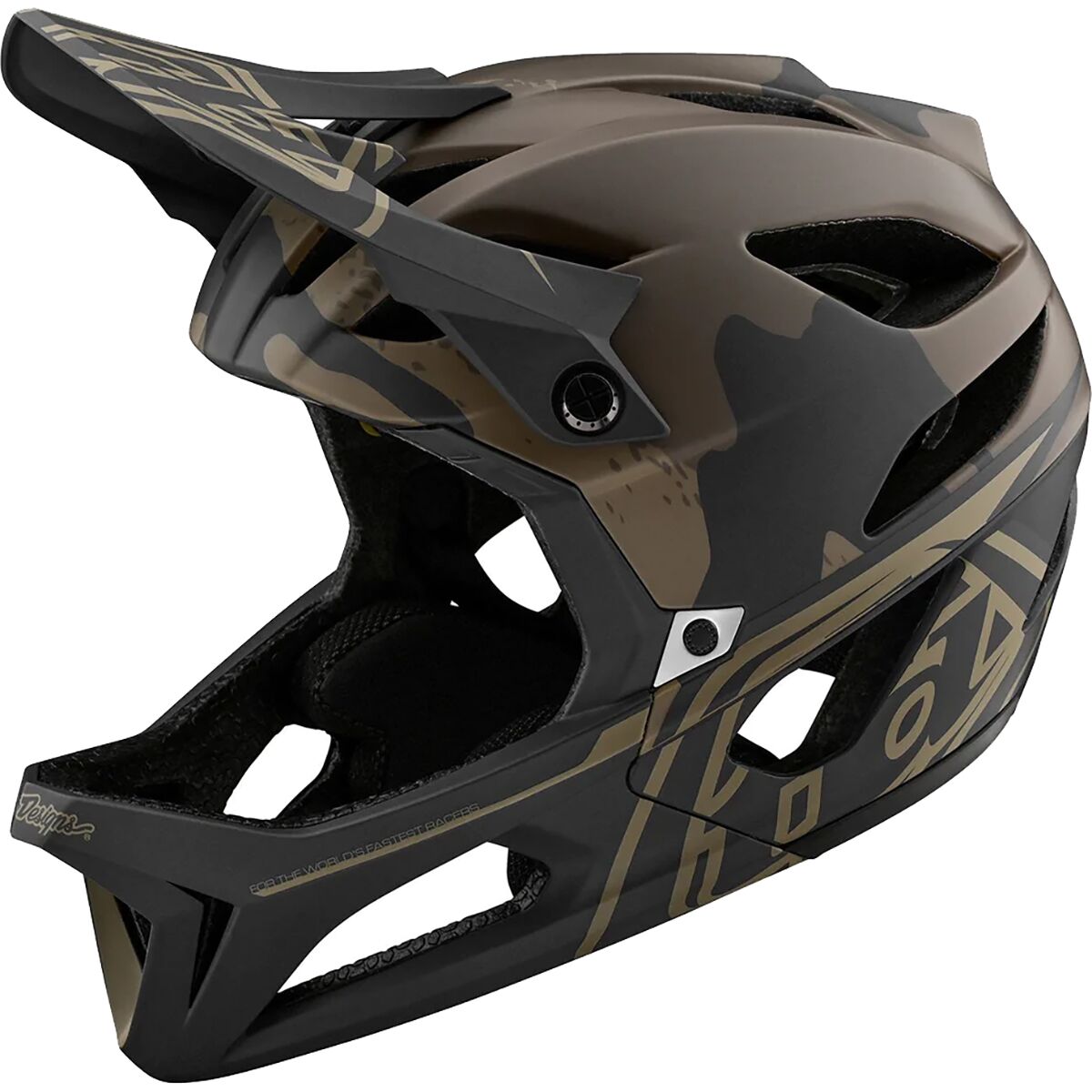 Image of Troy Lee Designs Stage Mips Helmet Stealth Camo Olive, M/L