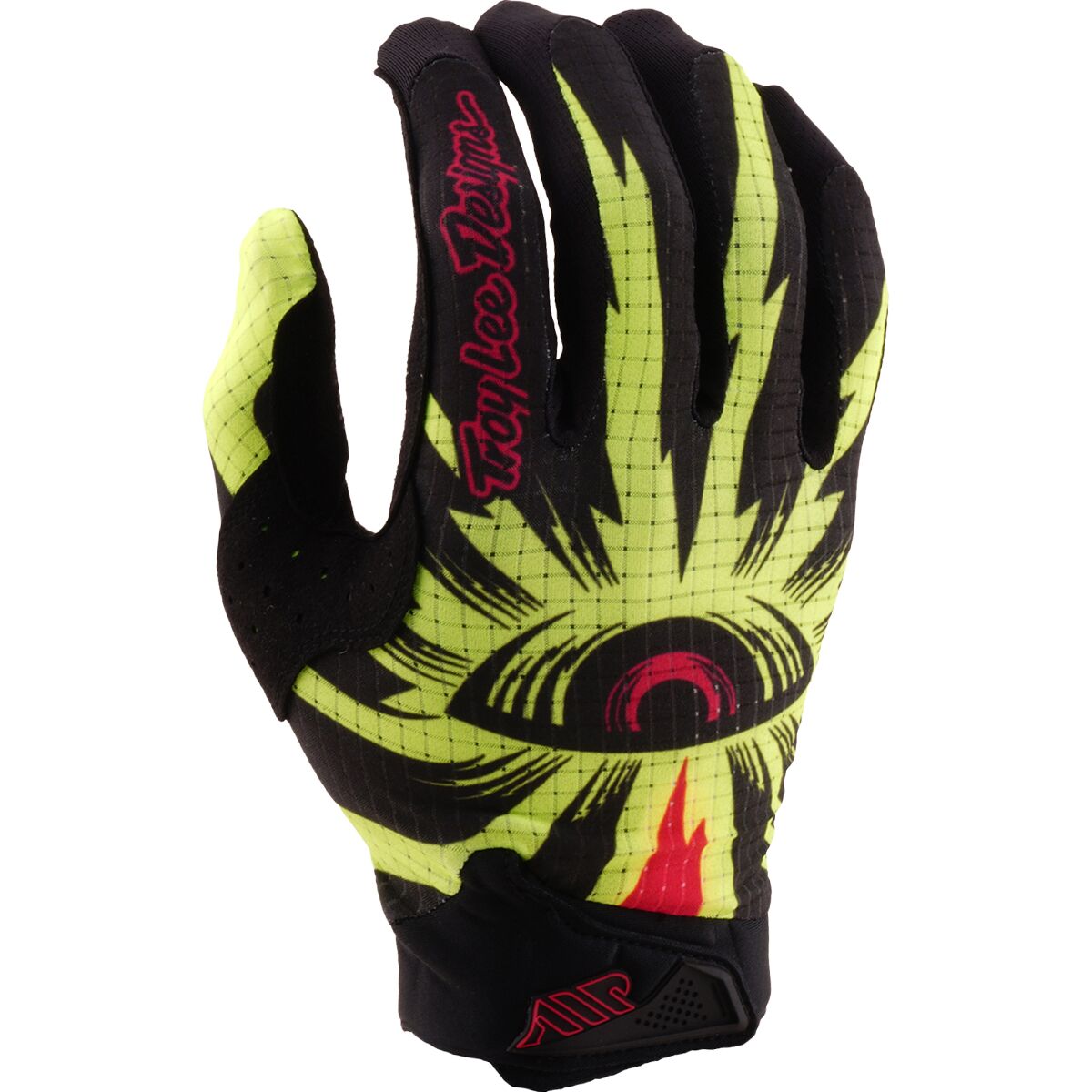 Image of Troy Lee Designs Air Glove - Men's Cyclops Black/Flo Yellow, L