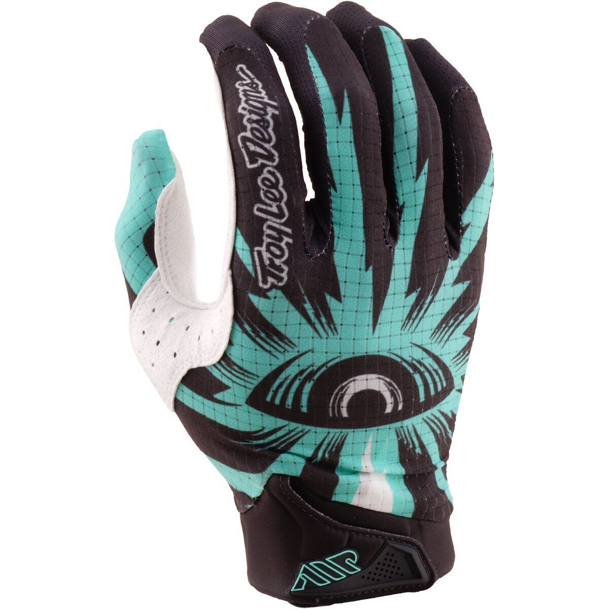 Image of Troy Lee Designs Air Glove - Men's Cyclops Carbon/Real Teal, S